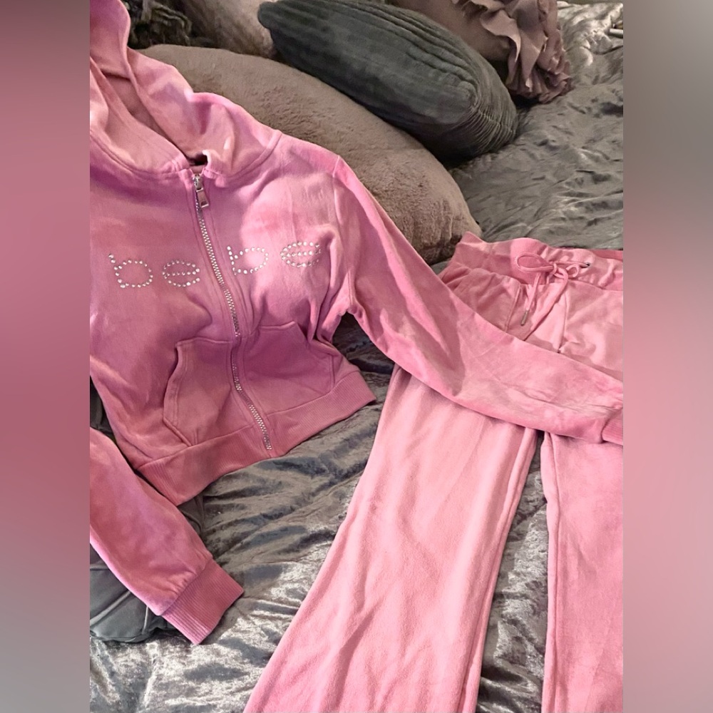 Authentic Barbie Pink Bebe Sweatsuit - Picture 8 of 11
